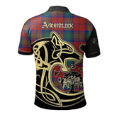 Clan Auchinleck Tartan Polo Shirt Viking Wolf DD63 Auchinleck Tartan Tartan Polo